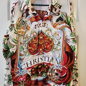 Christian Audigier Shirt,(Authentic, Size Large